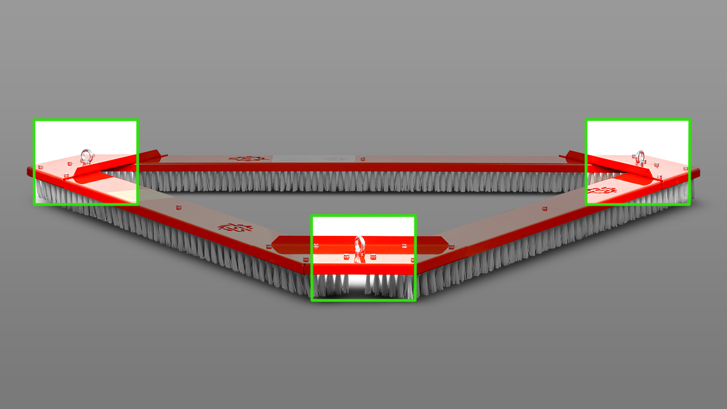 Щётка для газона треугольная TOSS A — 1800 0