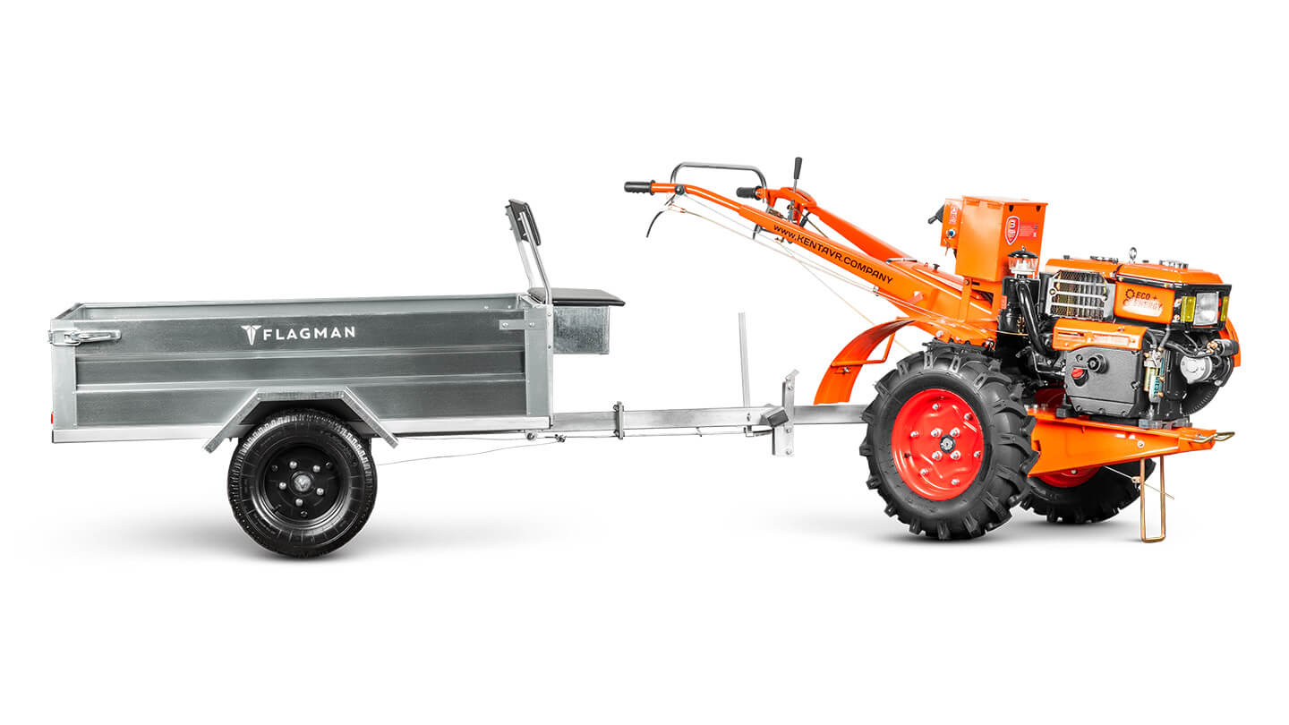 Прицеп Flagman | Флагман ПТМ — 0,5 к мотоблоку/мини-трактору 1
